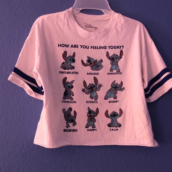 STICH Crop-Top White T-Shirt - Picture 1 of 2